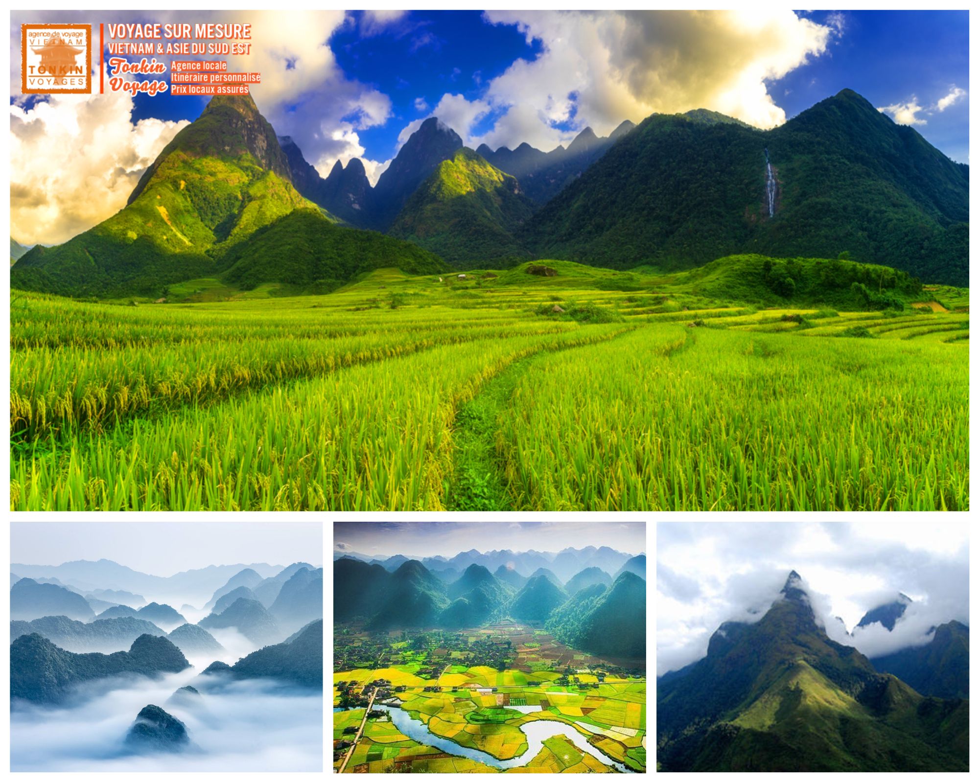 Montagnes du Vietnam - Les 12 sommets incontournables &agrave; d&eacute;couvrir avec l'agence locale Tonkin Voyage pour un voyage priv&eacute; hors du commun au Vietnam